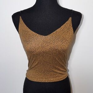 gaze Tan Leopard Print Cami Top